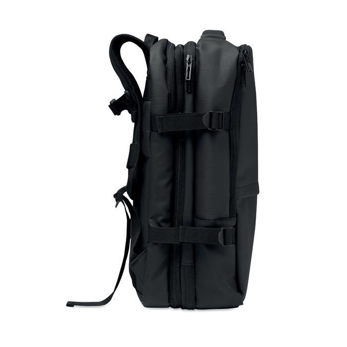 Erweiterbarer RPET-Rucksack XJUST - schwarz-672