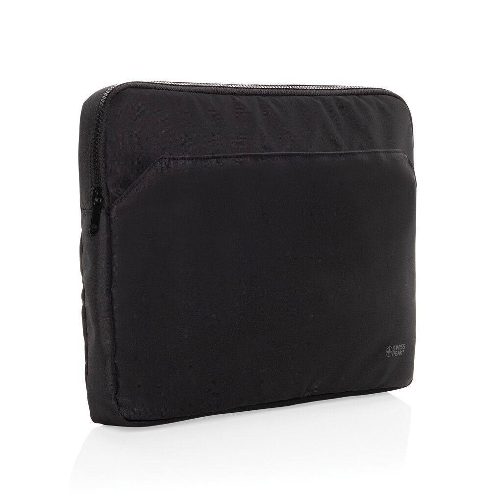 Swiss Peak Aware™ RPET Essential 15.6" Laptop Sleeve - schwarz-178