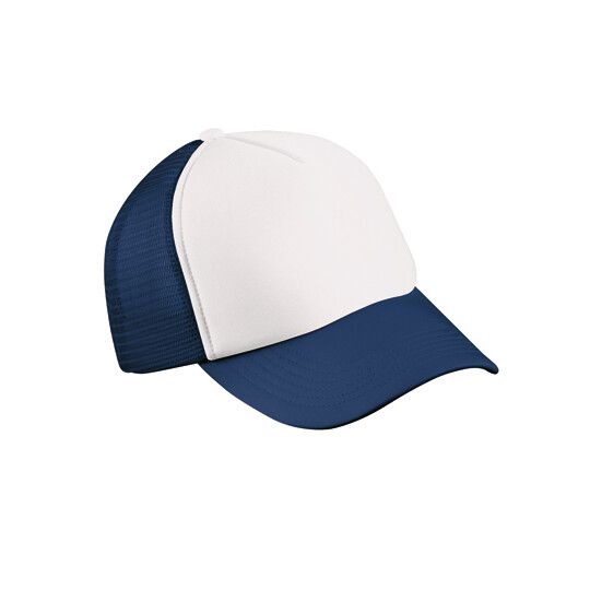 5-Panel Polyester Mesh Cap - white - navy-231