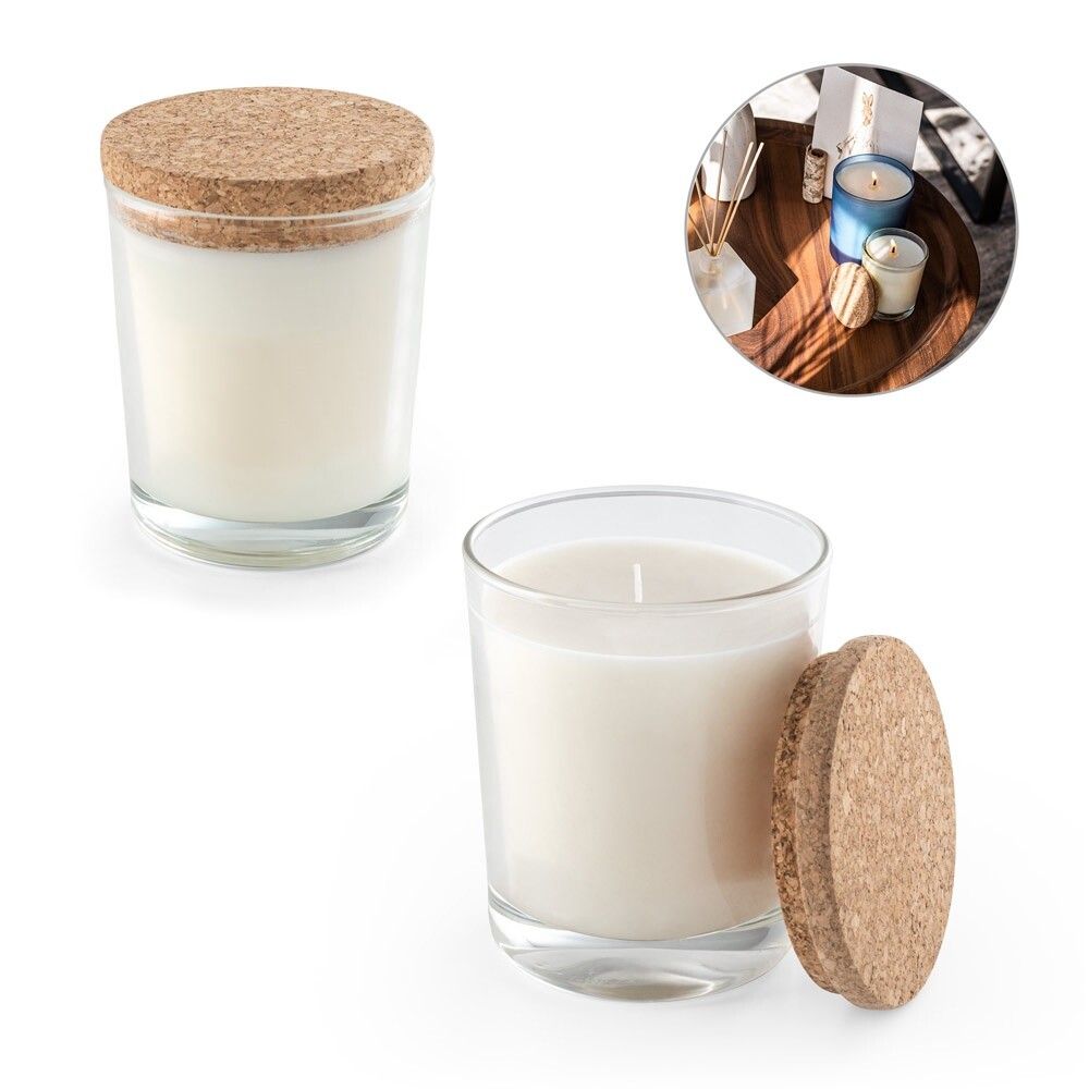 ZEN 180 Aromatische Kerze in einem Glasbecher mit Korkdeckel 180 g - transparent-337
