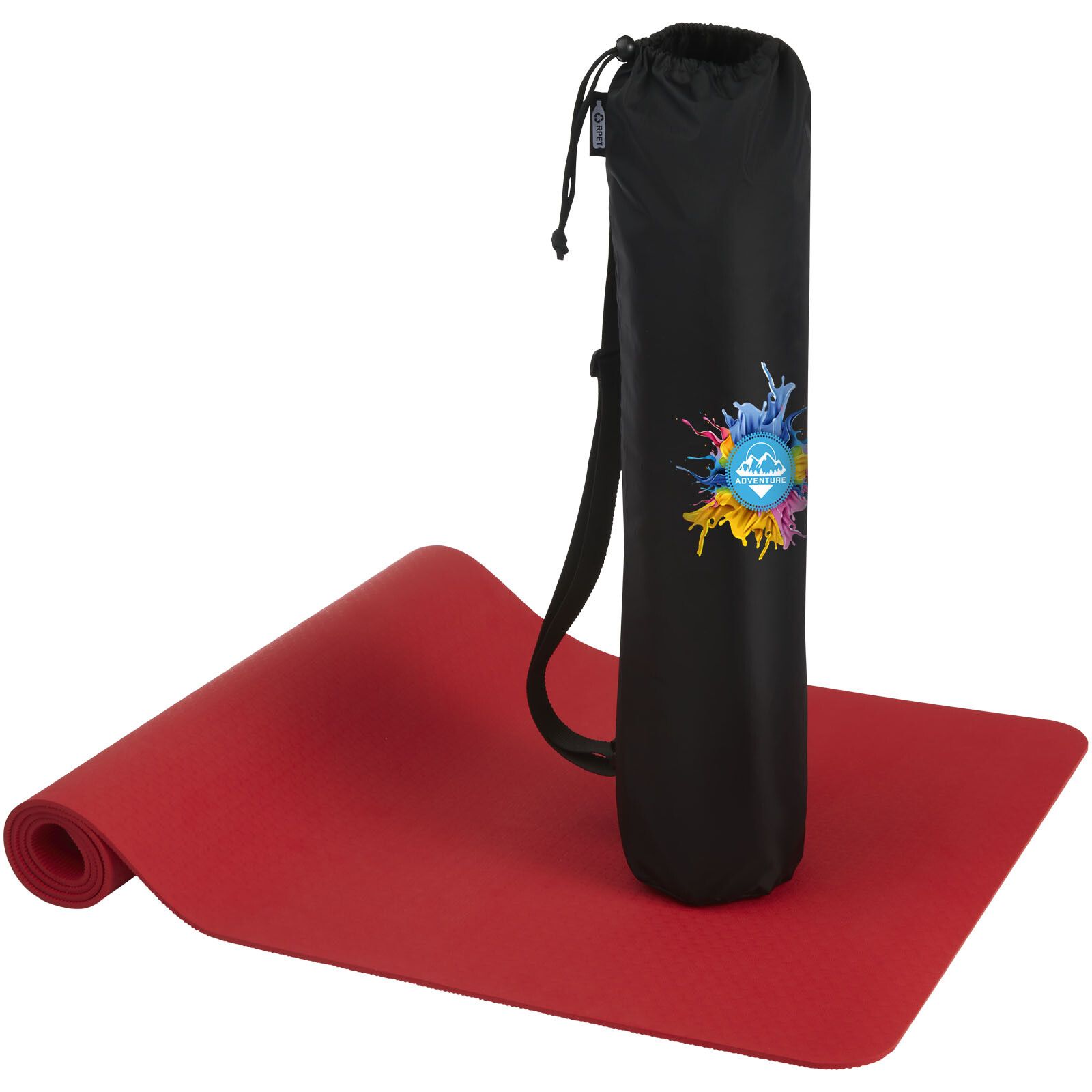 Virabha Yogamatte aus recyceltem TPE - rot-818