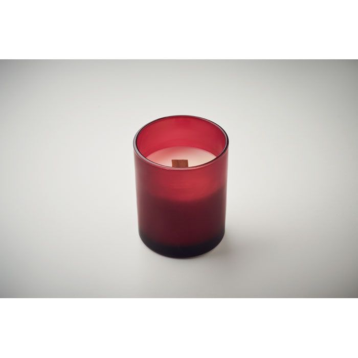 Kerze aus Pflanzenwachs 80 g KIVAS WOOD - bordeaux-218