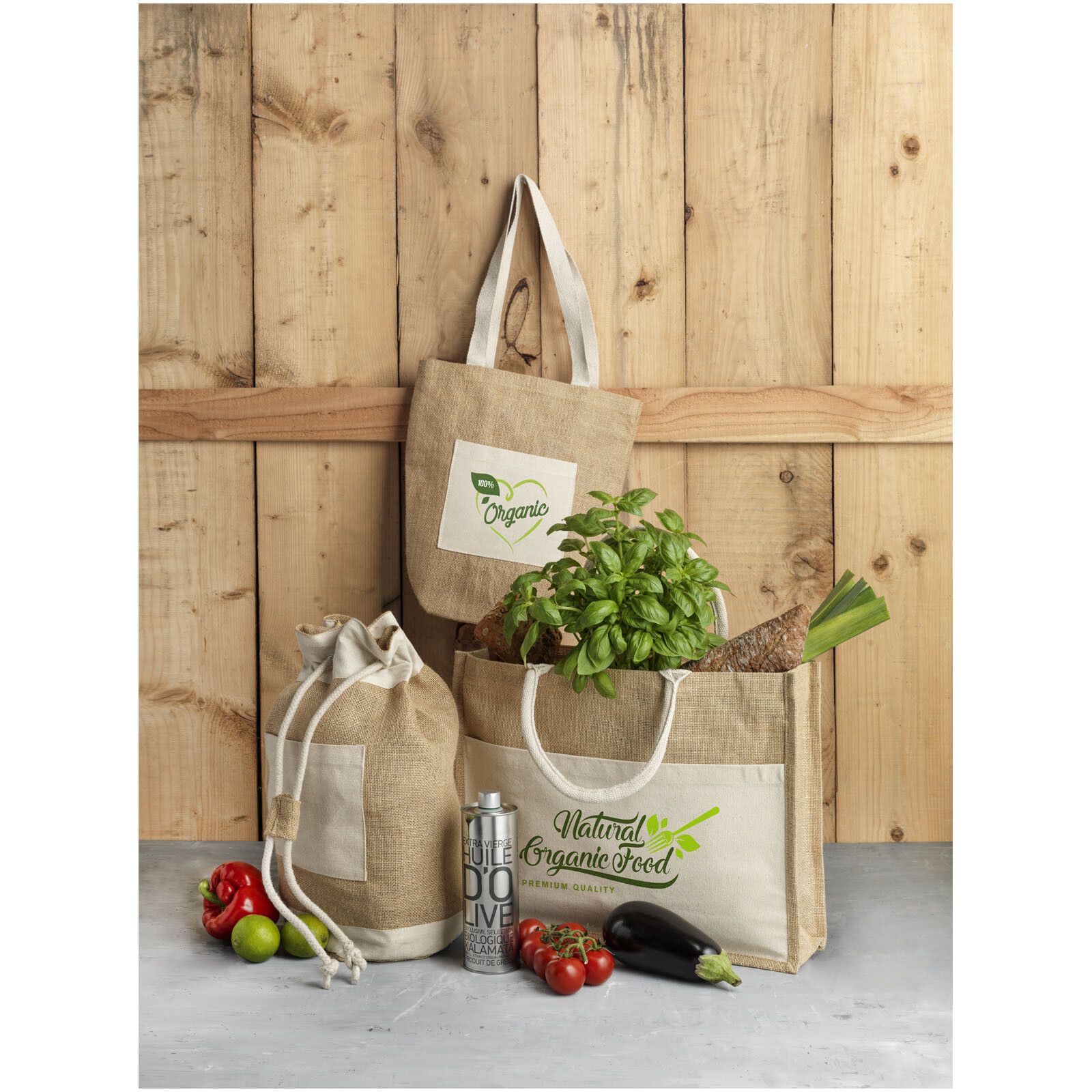 Mumbay Jute Tragetasche 18L - natur -  natural-986