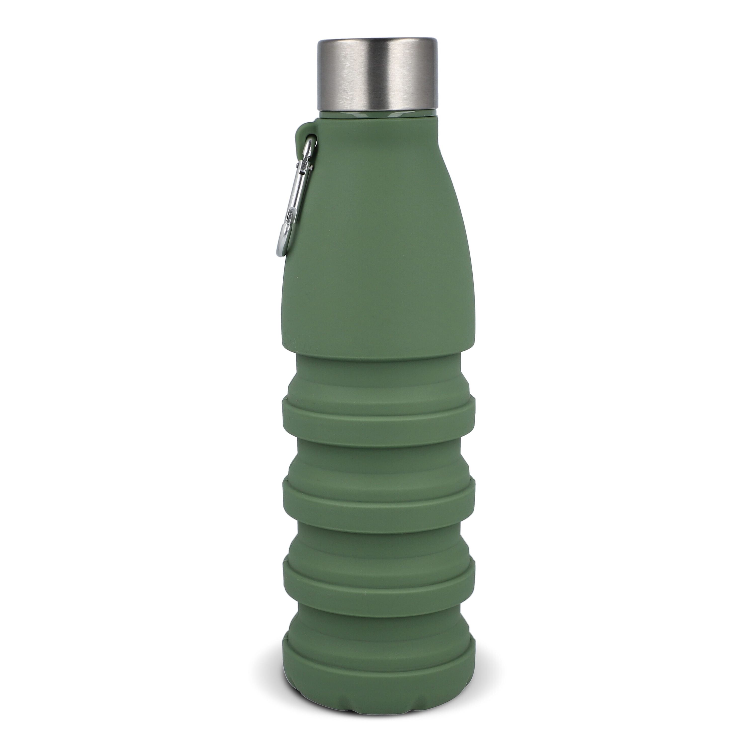 Faltbare Wasserflasche 550 ml - olivgrün-443