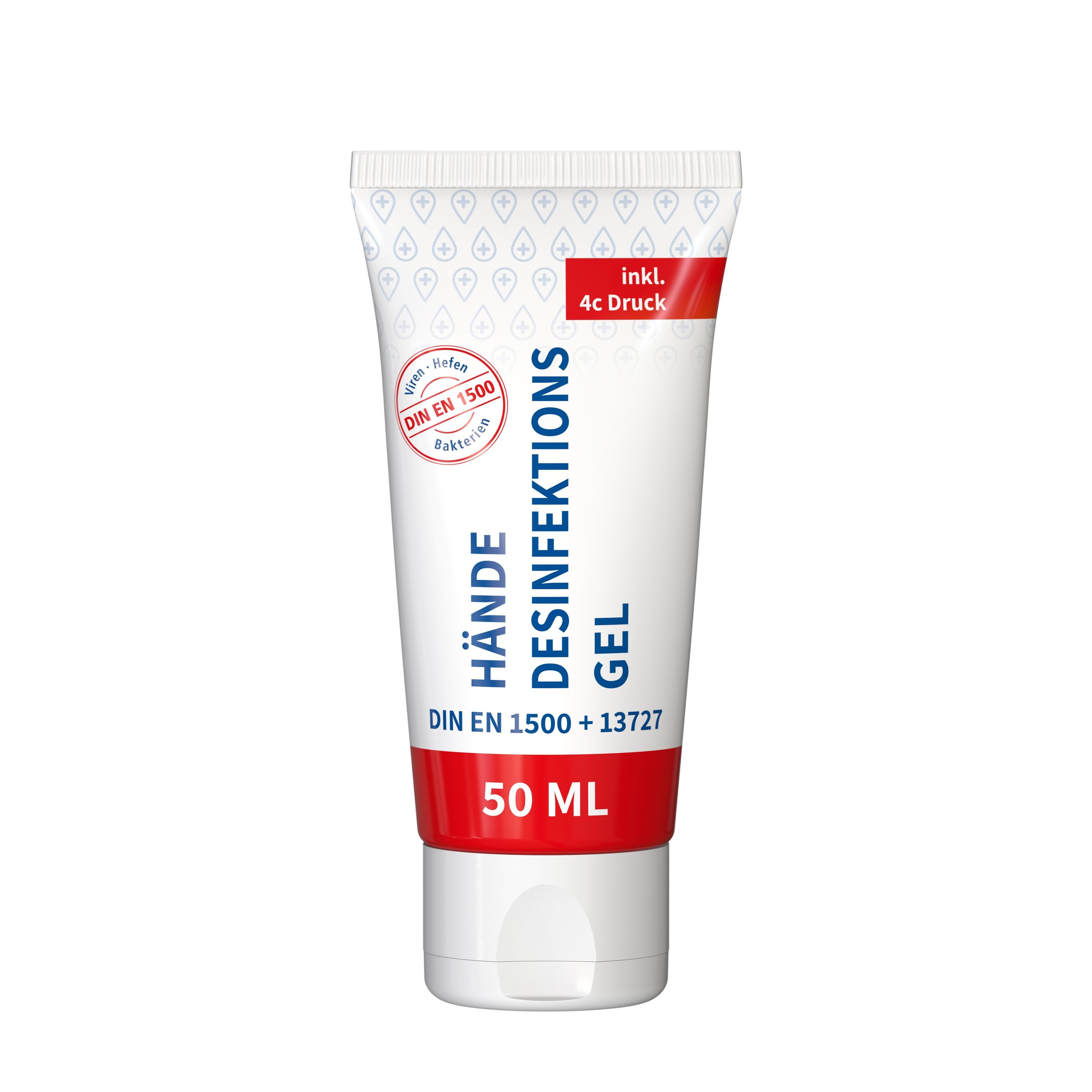 50 ml Tube Hände-Desinfektionsgel (DIN EN 1500) FullbodyPrint-948