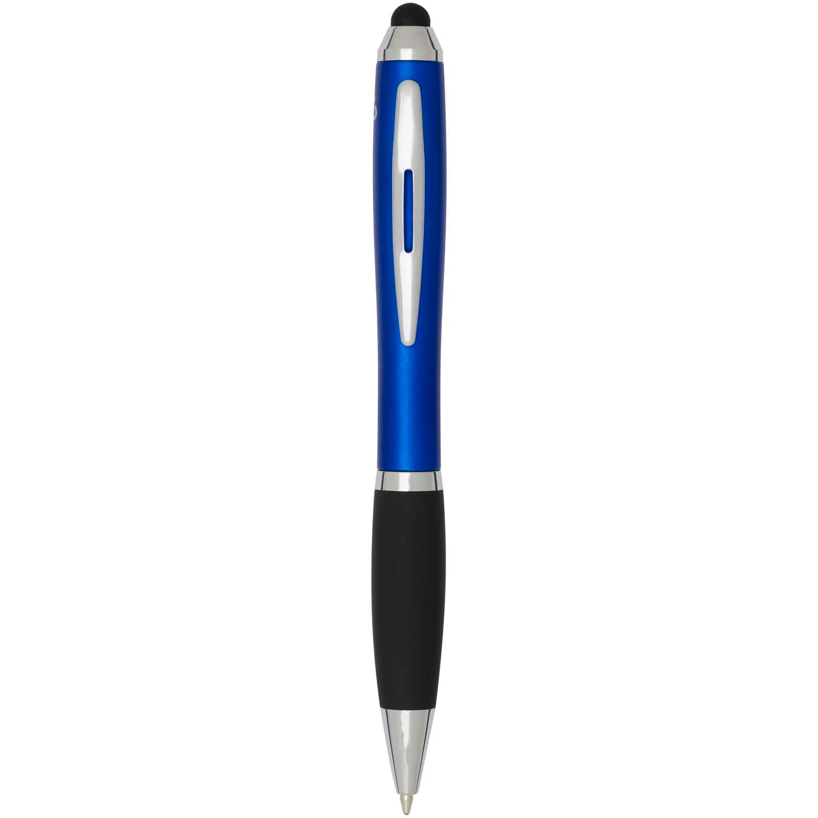 Nash RCS Stylus Kugelschreiber aus recyceltem Kunststoff mit farbigem Schaft und schwarzem Griff (blaue Tinte) - royalblau-366