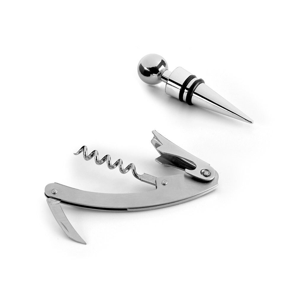 BARREL Weinset aus Zink und Edelstahl bestehend - satinsilber-720