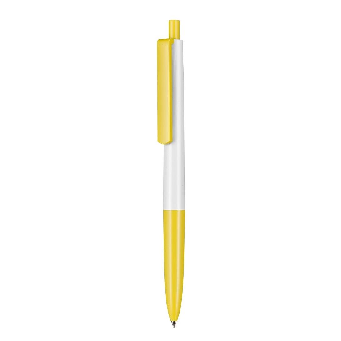 Kugelschreiber NEW BASIC - weiss - zitronen-gelb-945