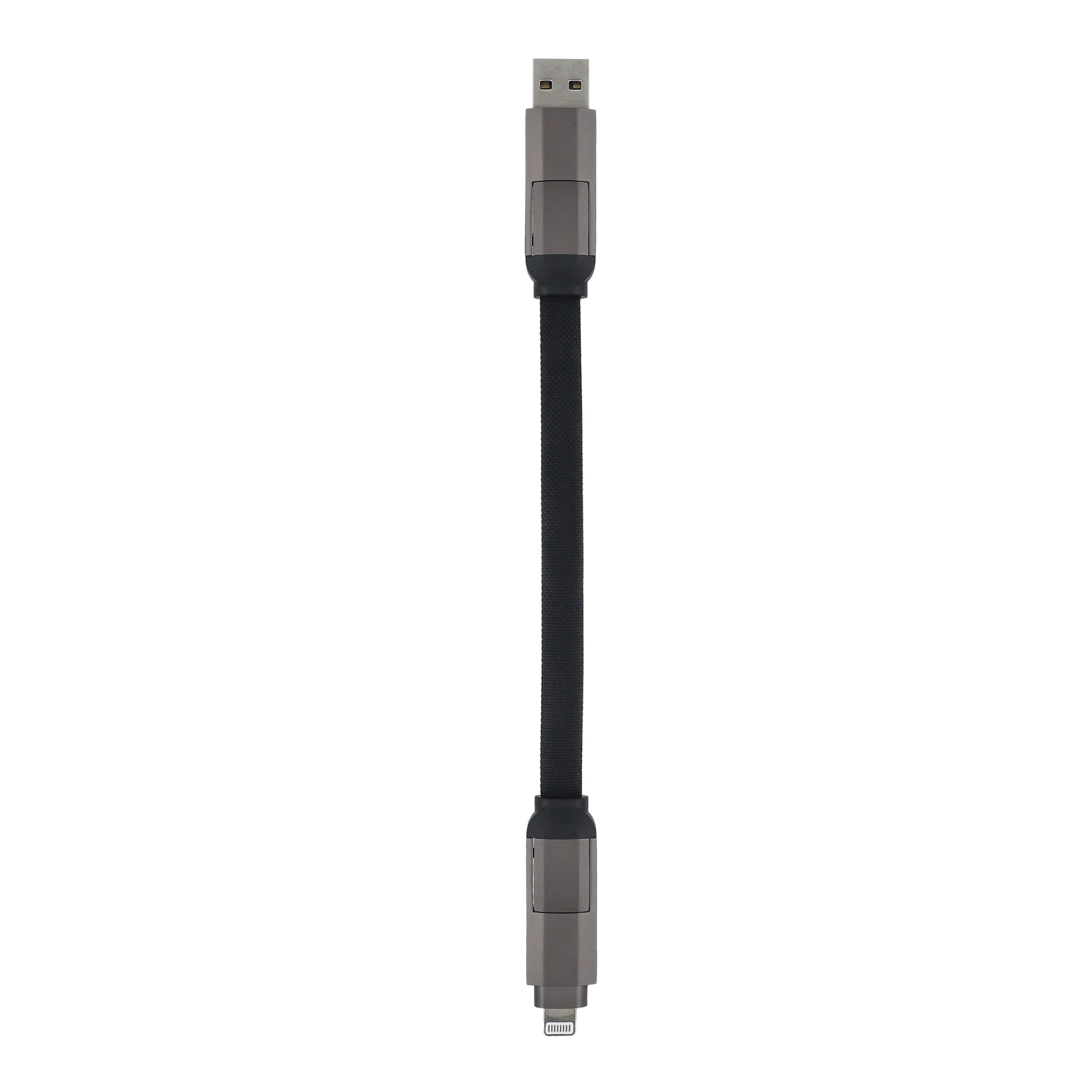 Multifunktionales 4-in-1 Kabel Schlüsselanhänger Größe 60 W - schwarz-529