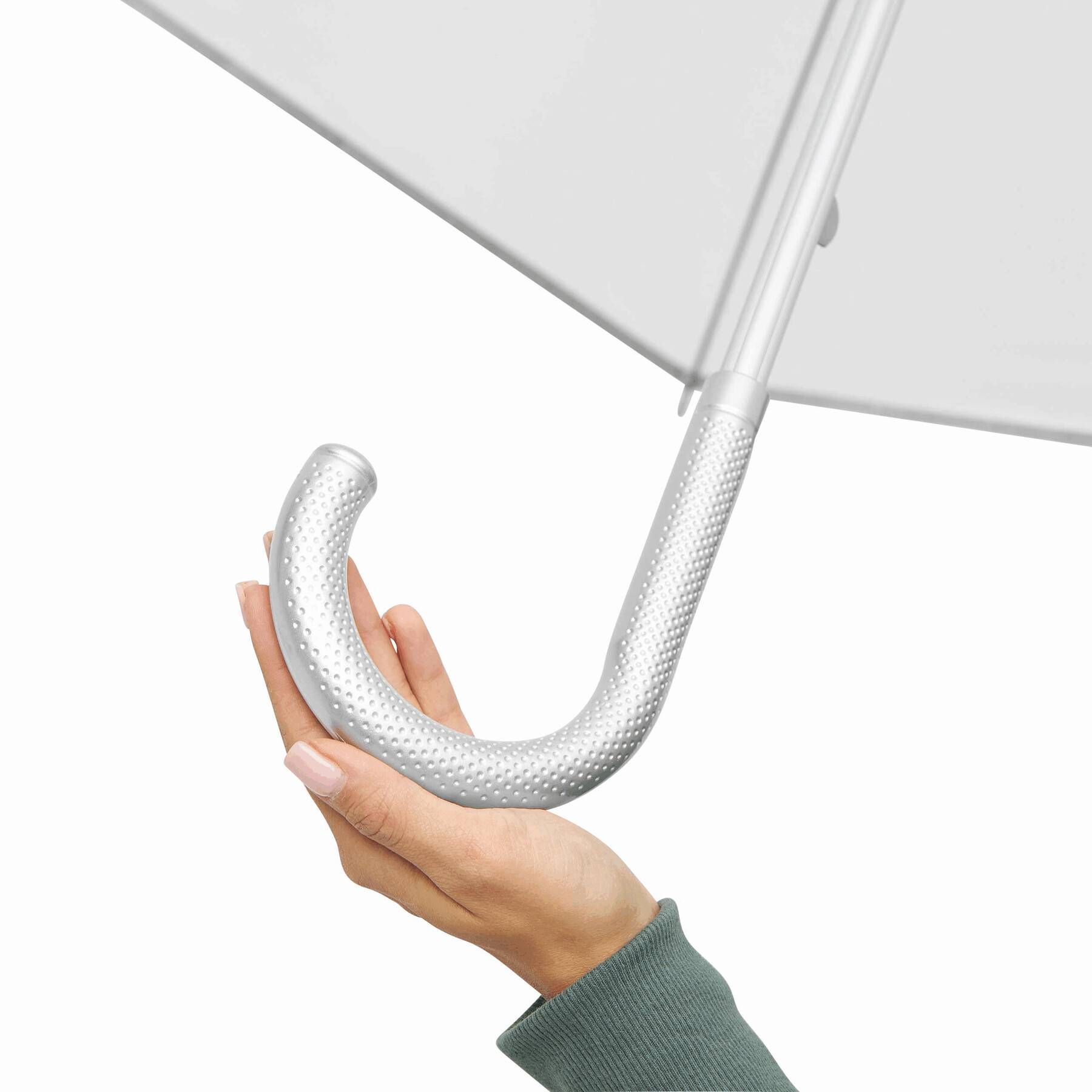 Transparenter Aluminium-Stockschirm PANORAMIX - silber - transparent-114