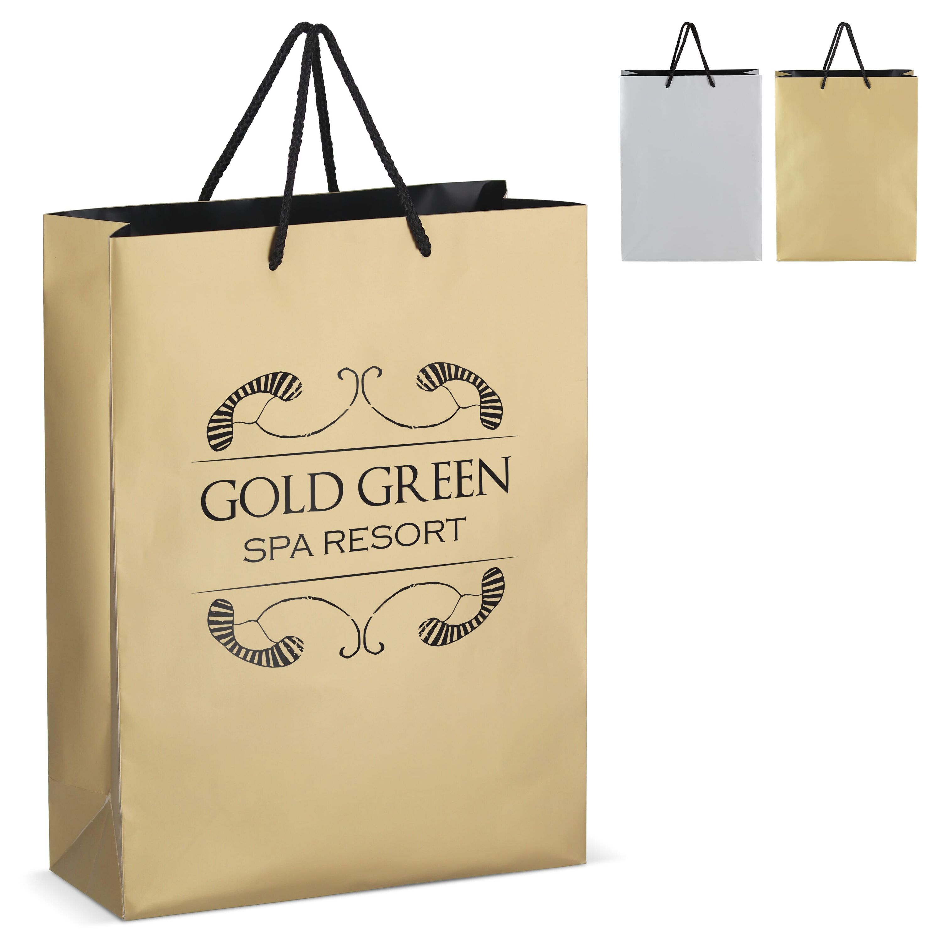 FSC Papier Geschenktasche 30 x 12 x 40cm 200g/m² - silber-573