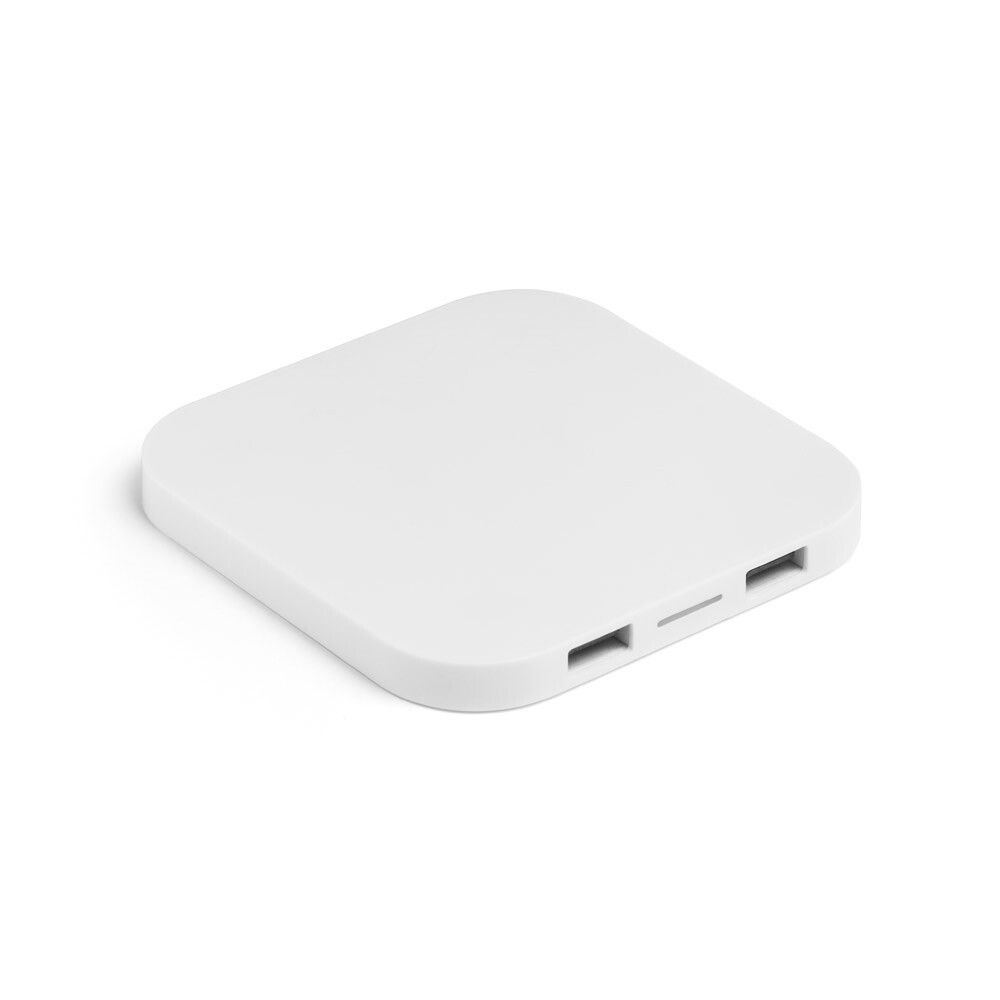CAROLINE Superschnelles 15W Wireless-Ladegerät mit HUB, 2 USB-A - weiß-309