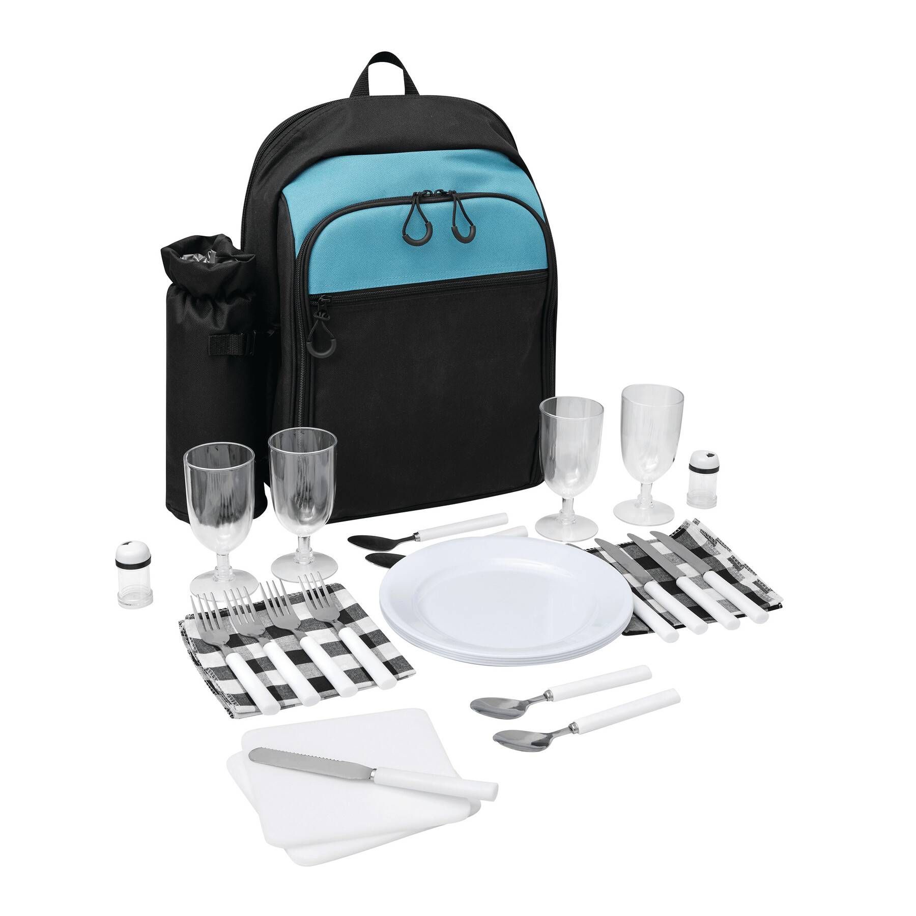 Picknick-Rucksack SMART TRIP - schwarz - türkis-988