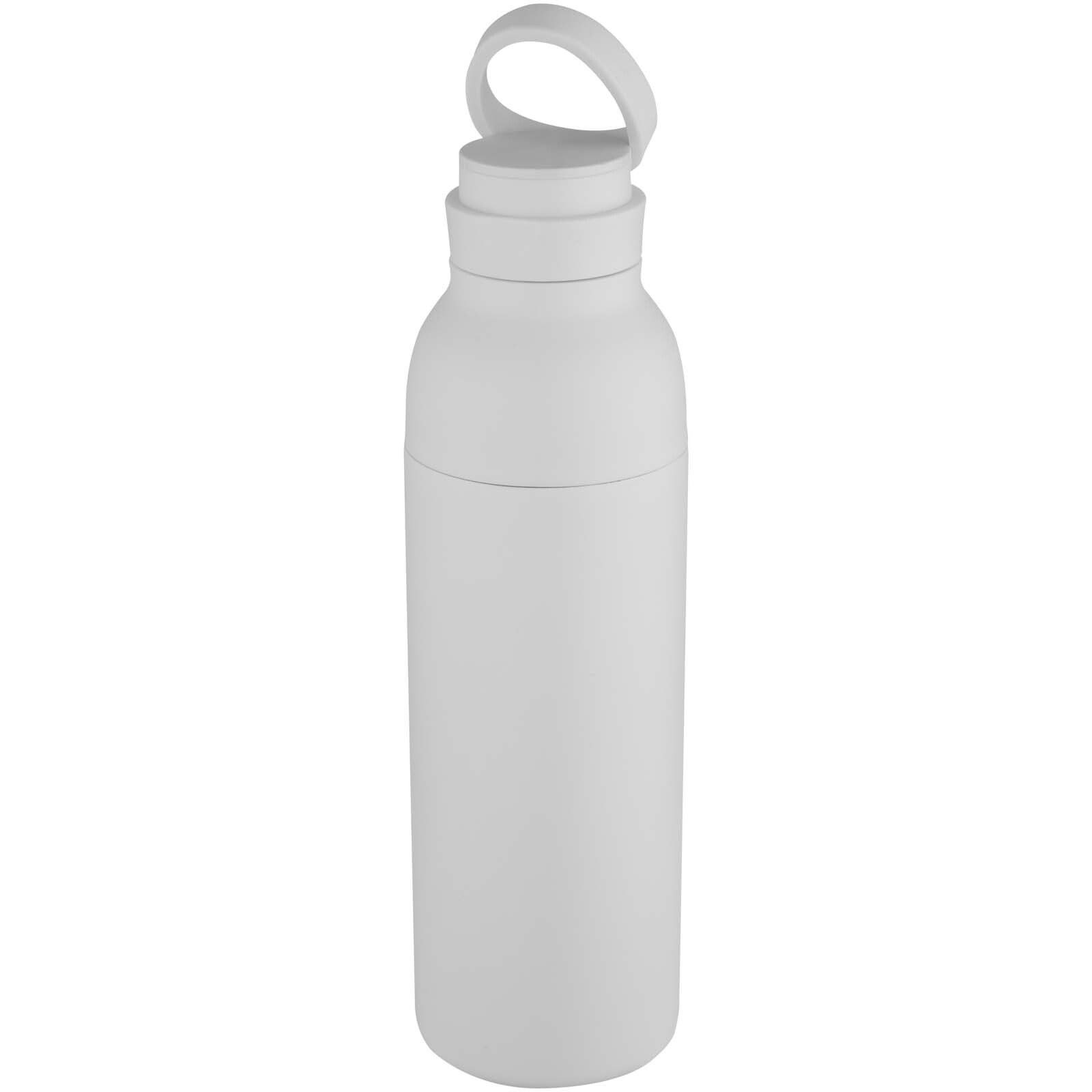 Illuminate 650 ml RCS doppelwandige Isolierflasche aus recyceltem Edelstahl - weiss-397