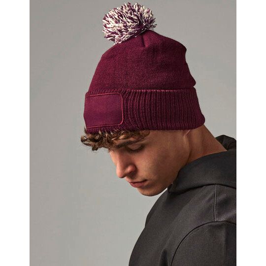 Snowstar® Patch Beanie - french navy - light grey-149