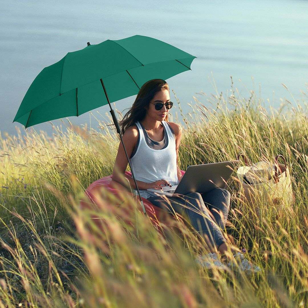 Strand-Sonnenschirm Travelmate Camper Ø147 cm - dunkelgrün-911