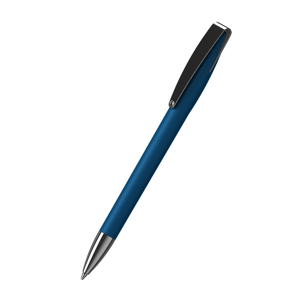 Drehkugelschreiber Cobra softtouch MMn - softtouch mittelblau-713