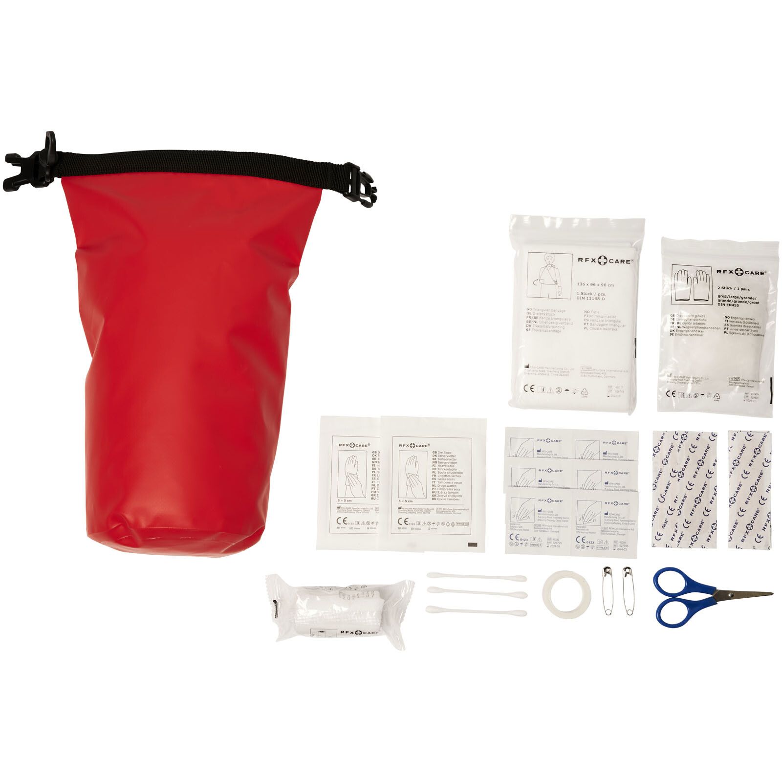 Alexander 30-teiliges Erste-Hilfe-Set mit wasserfester Tasche - rot-786