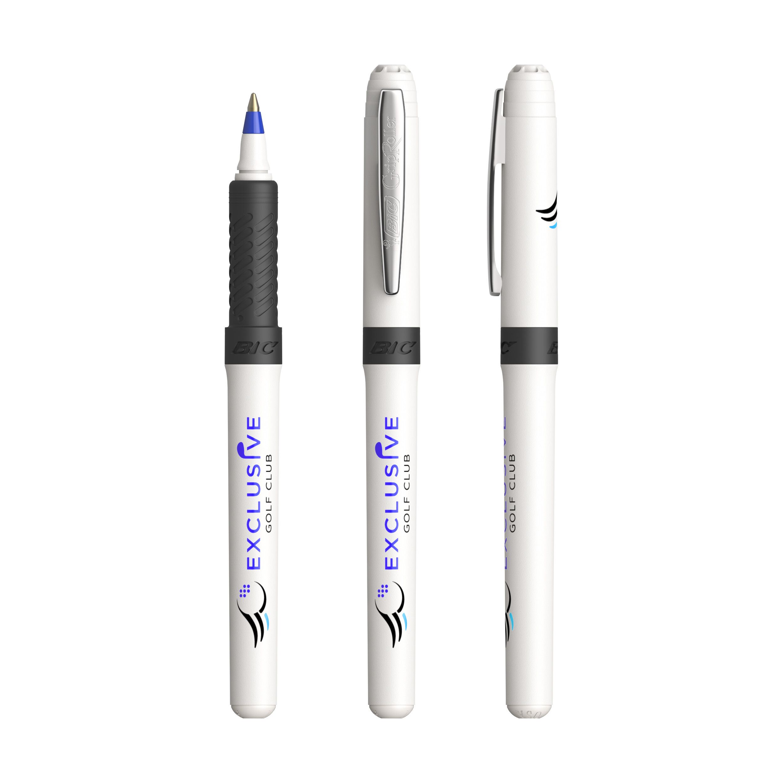 BIC® Grip Roller, Mine blau - weiß - chrom-429