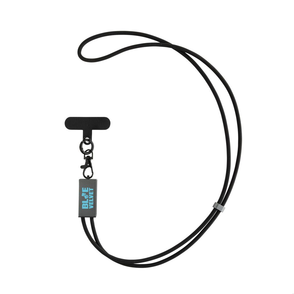 Terra 60Wduales Ladekabel aus RCS recyceltem PET mit Lanyard - grau-73