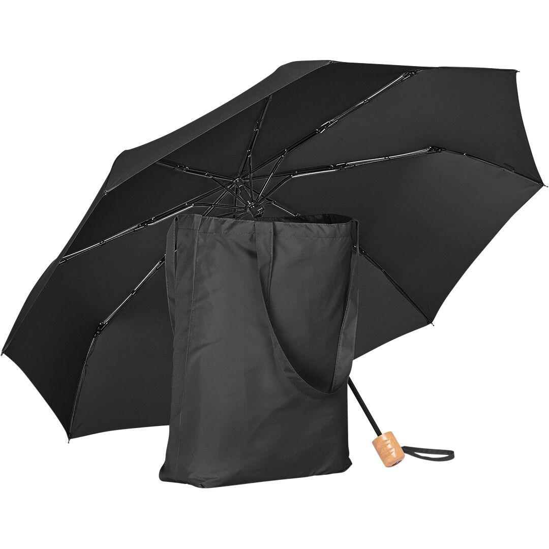 Taschenschirm ÖkoBrella Shopping mit waterSAVE® Bezug Ø98 cm - schwarz-424