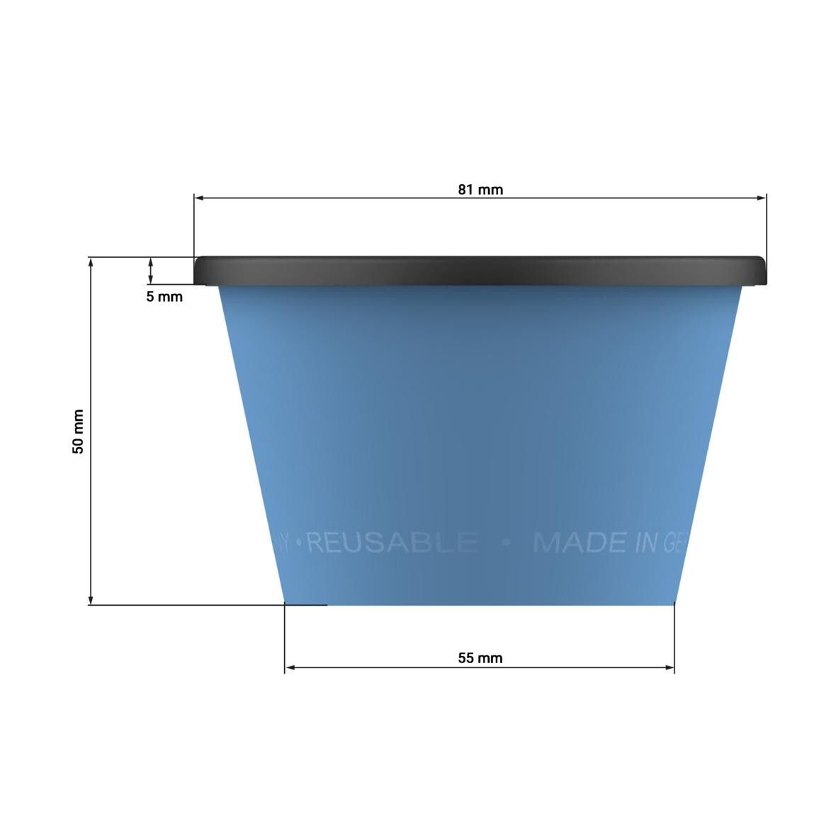 Dipbecher ToGoPlus, 100 ml - geselliges grün - schwarz-643