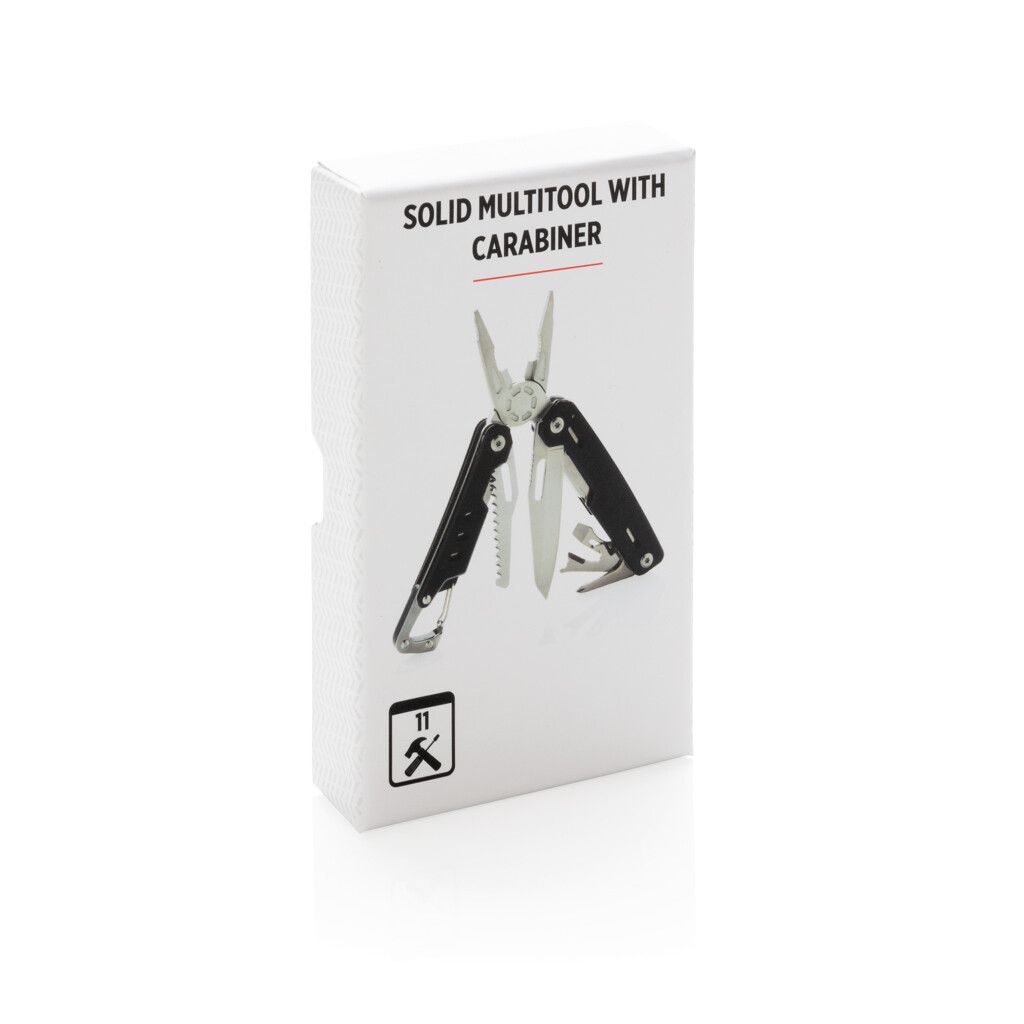 Solid Multitool mit Karabiner - schwarz-764