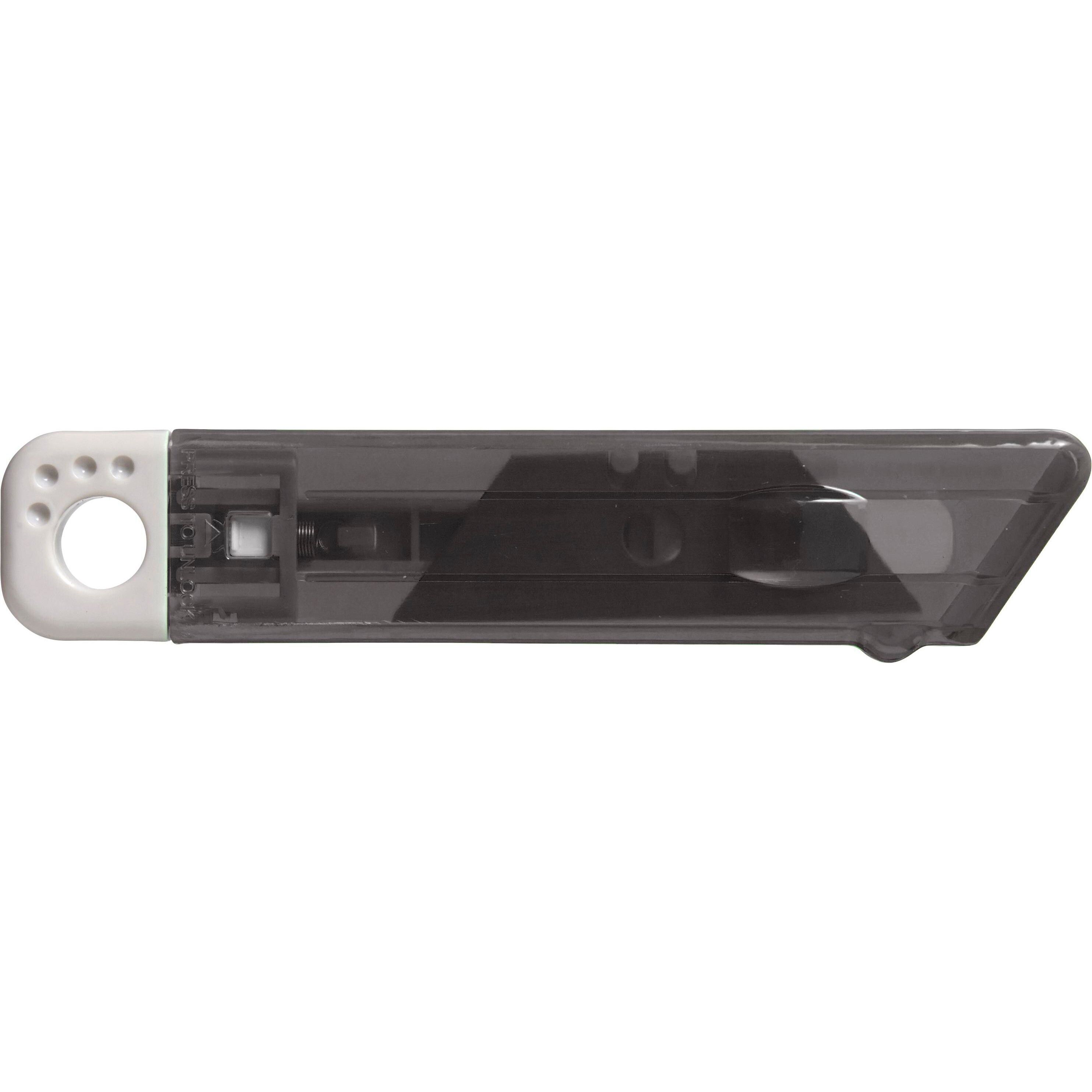 Cutter-Messer mit Federkernautomatik aus Kunststoff Griffin - schwarz-371