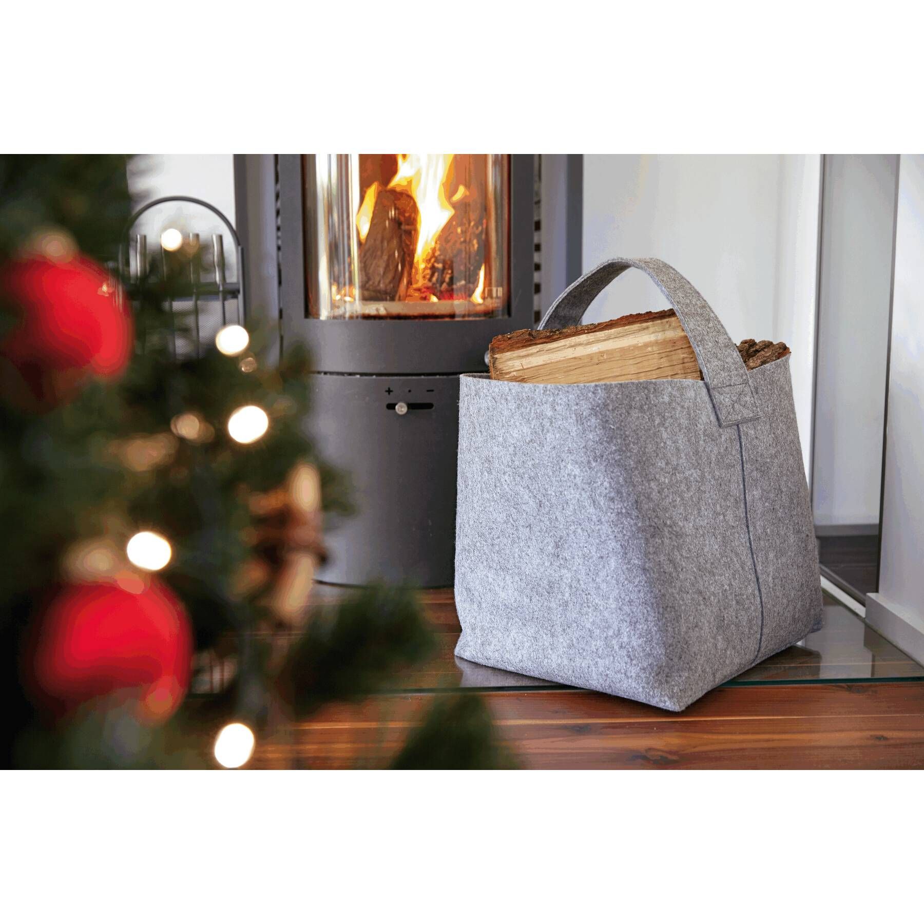 Kaminholz-Tasche COSY - grau-415