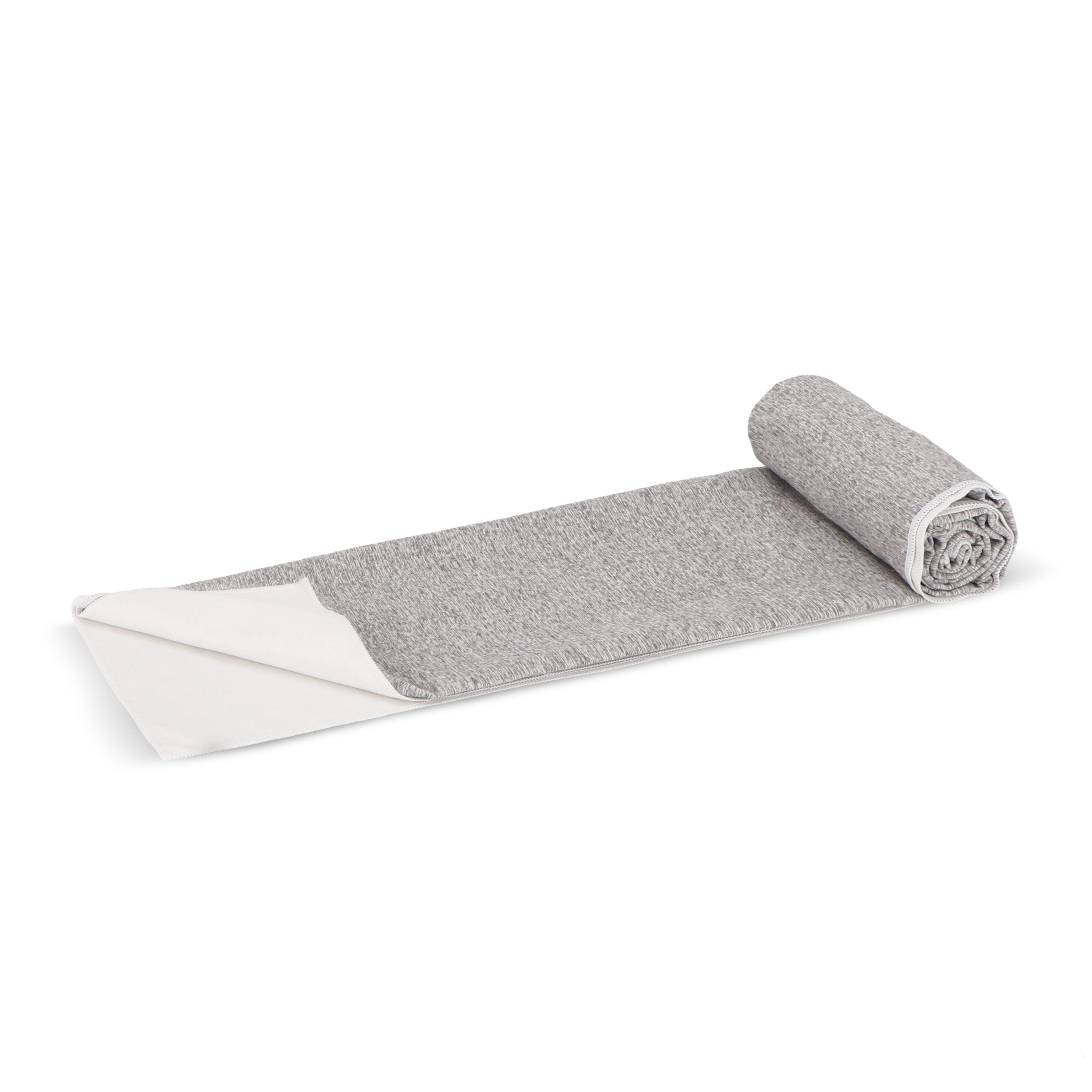 Schnelltrocknendes Handtuch R-PET 70 x 140 cm Sublimation - weiss  -  grau-507