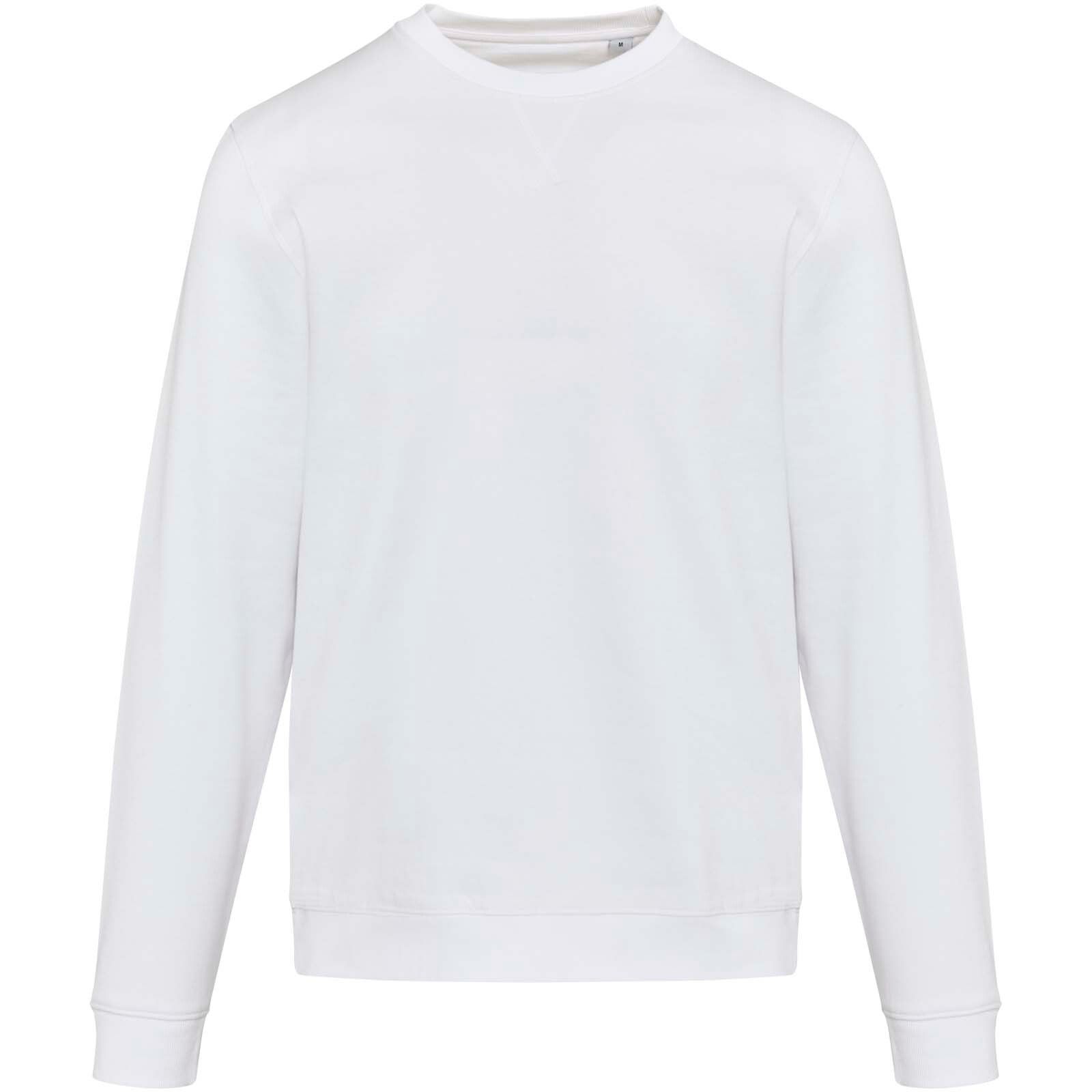 Jasper 280 g/m² Pullover mit Rundhalsausschnitt aus recycelter Bio Baumwolle (OCS), unisex - weiss-152