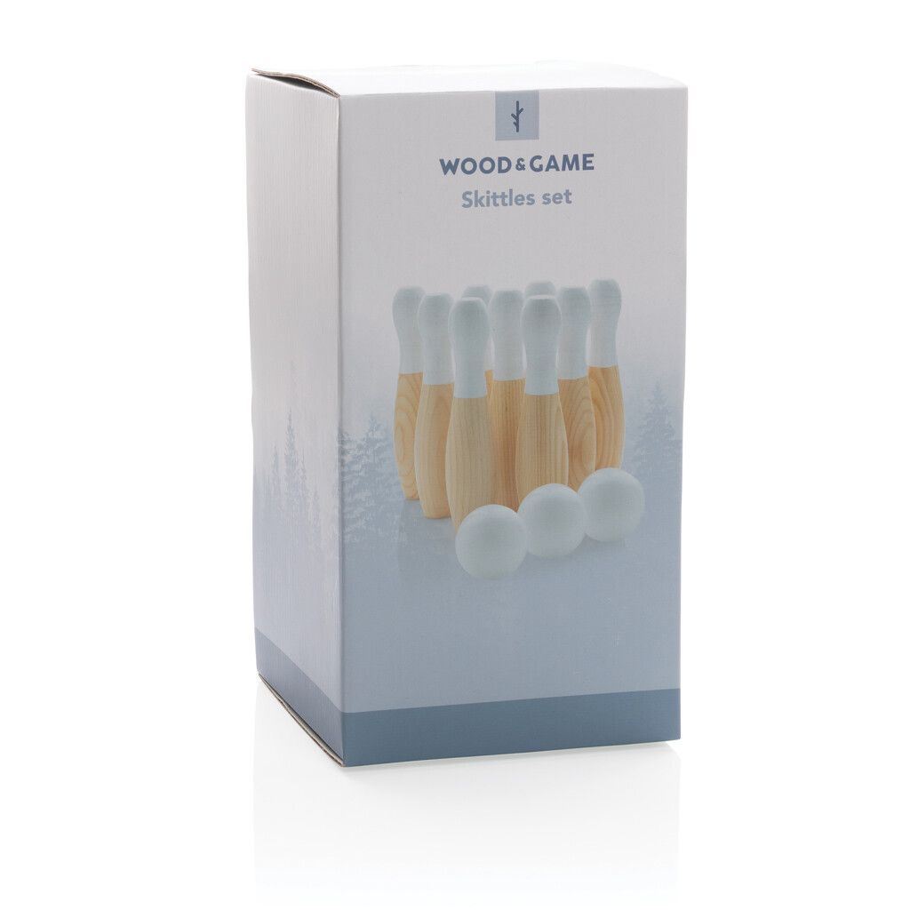 Kegel-Set aus Holz - braun-383