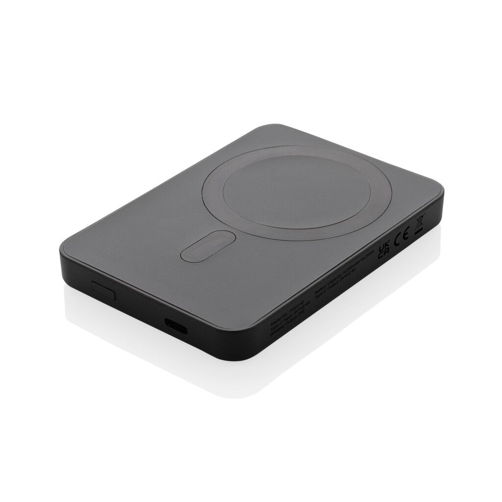 Magnetix 5.000mAh magnetische Powerbank aus RCS recycel. ABS - schwarz-406