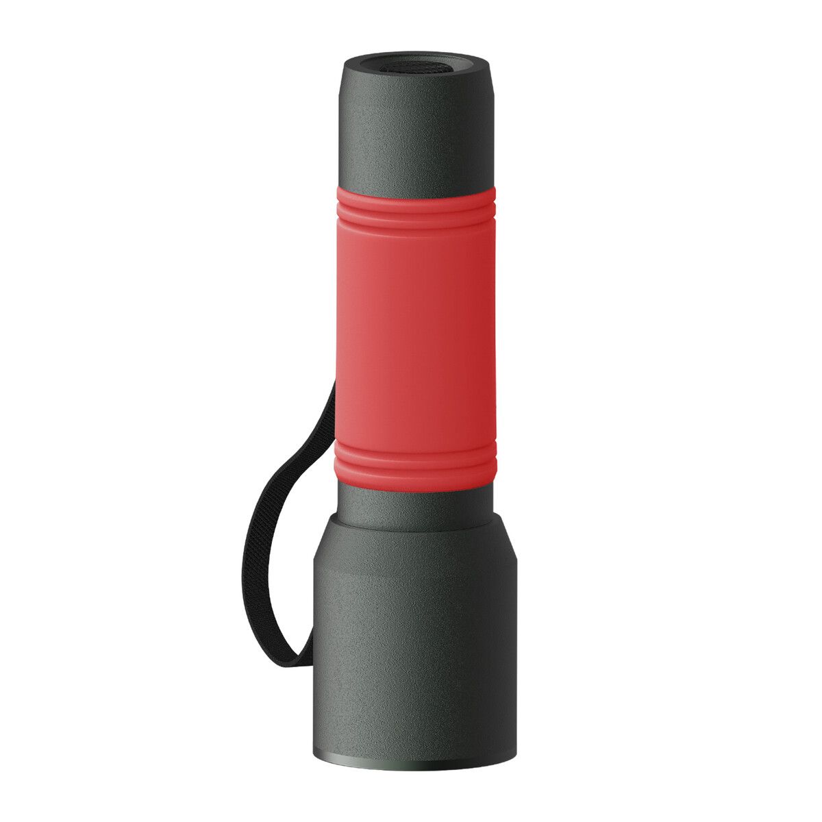Taschenlampe myFLASH 300 mit Hülle - grau - rot-477