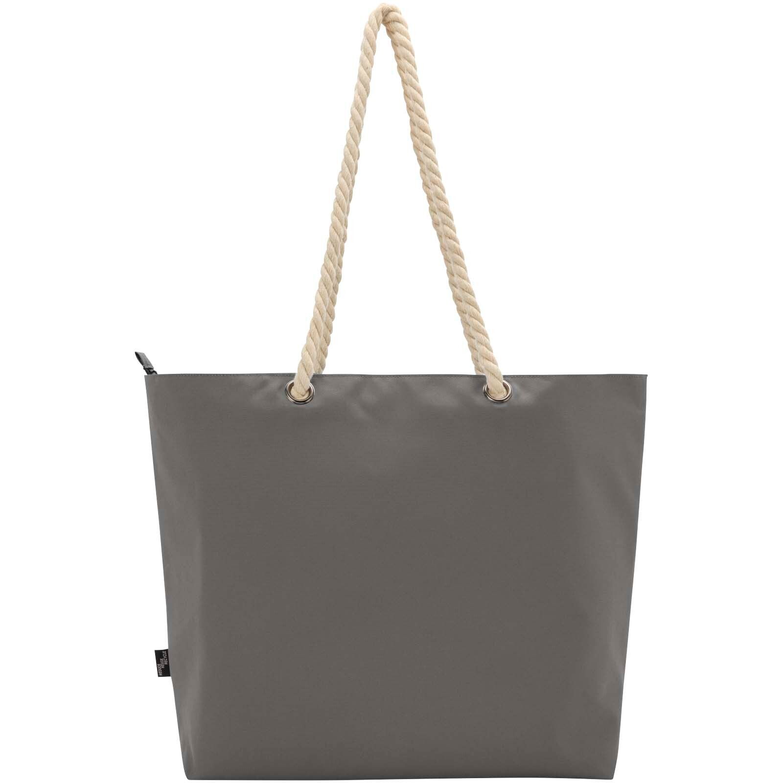 Panama Strandkühltasche mit Kordelgriffen aus recyceltem GRS-Material, 23L - grau-602