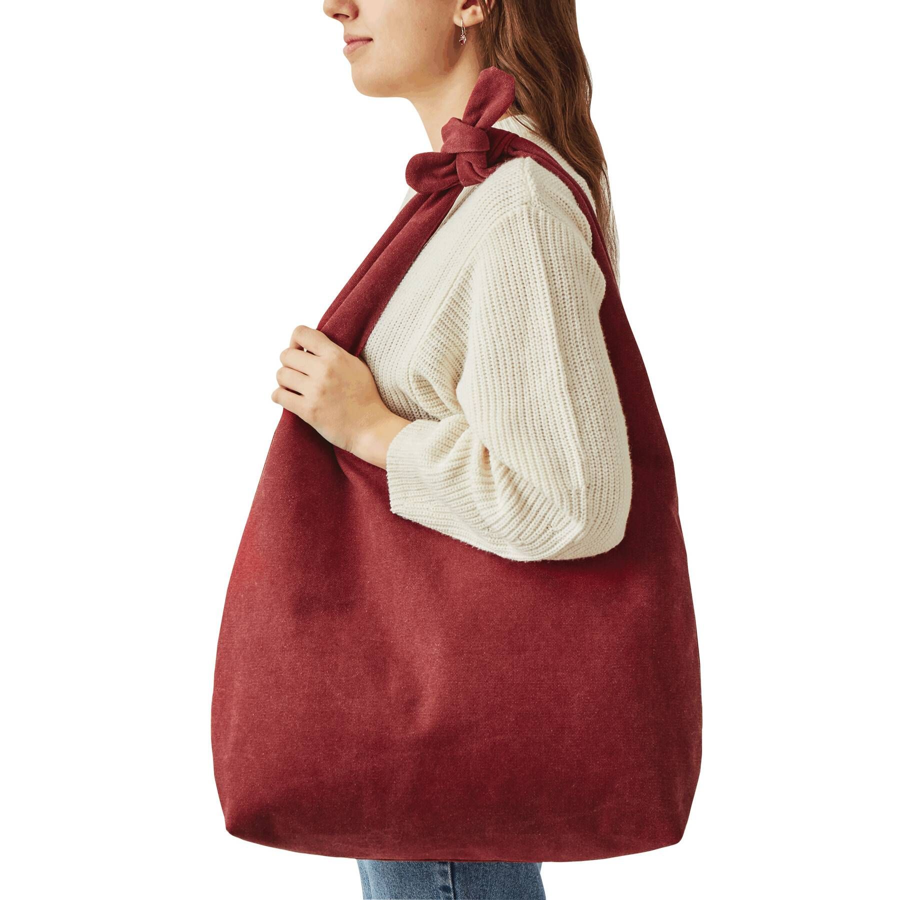 Strandtasche MENORCA - dunkelrot-155
