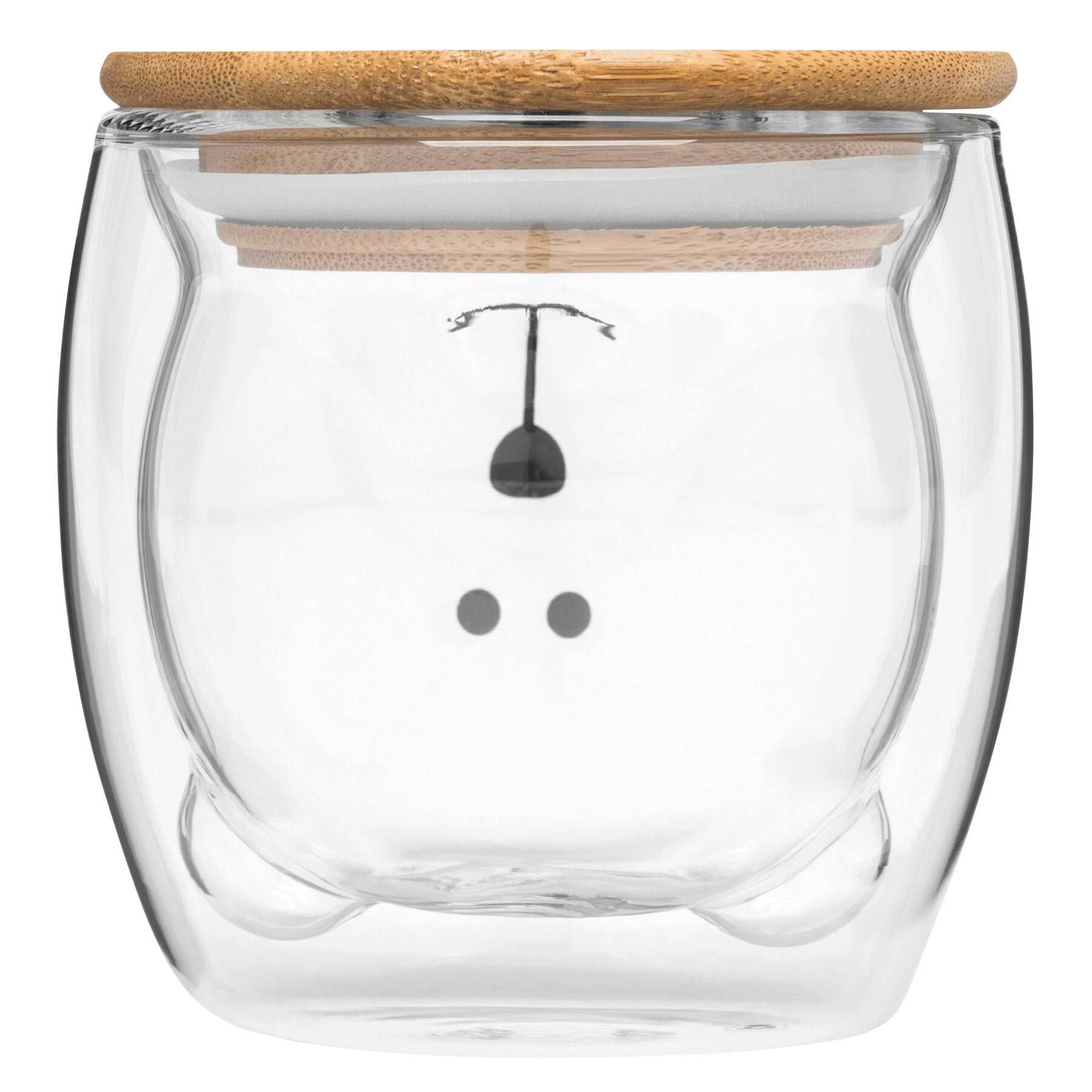 Glas BAMBOO BEAR - braun - transparent-285