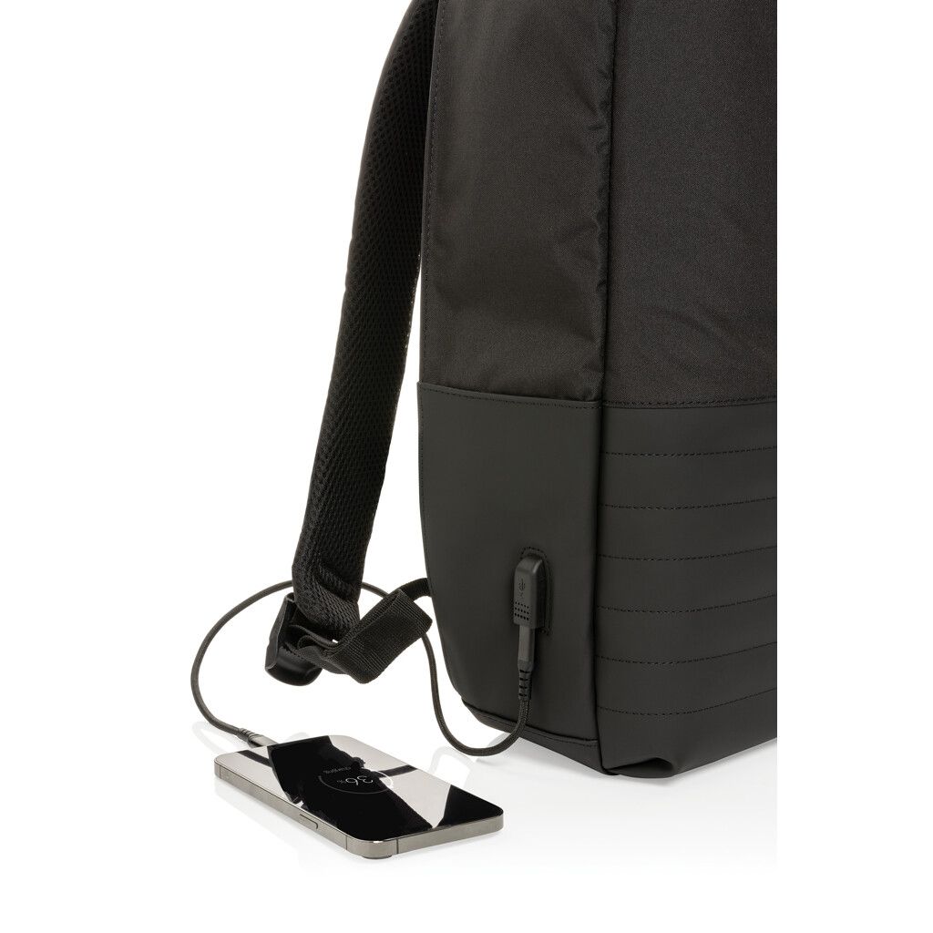 Swiss Peak AWARE™ Anti-Theft-RFID 15.6"-Laptop-Rucksack - schwarz-708