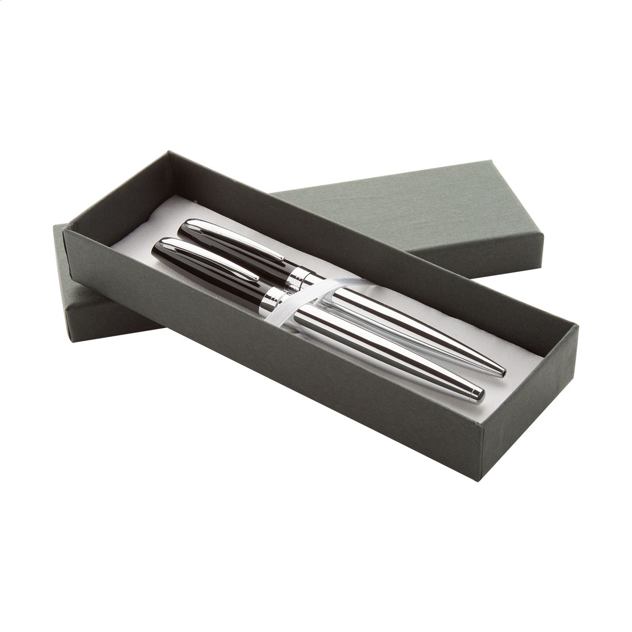 Kugelschreiber-Set Station - silber - schwarz-866