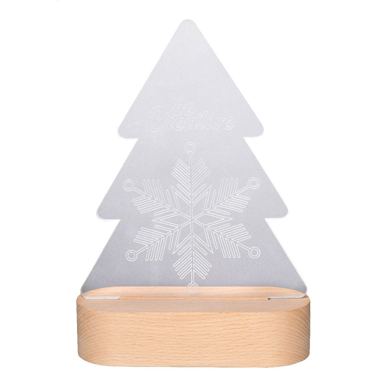 Woodify Xmas Weihnachtsbaum LED-Lichttrophäe - transparent - natur-906