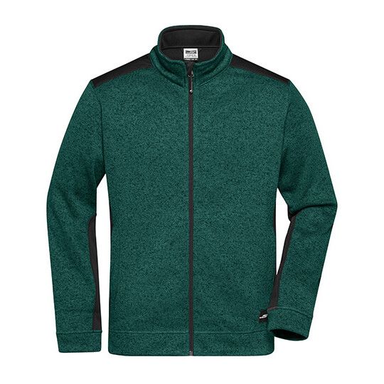 dark green melange - black