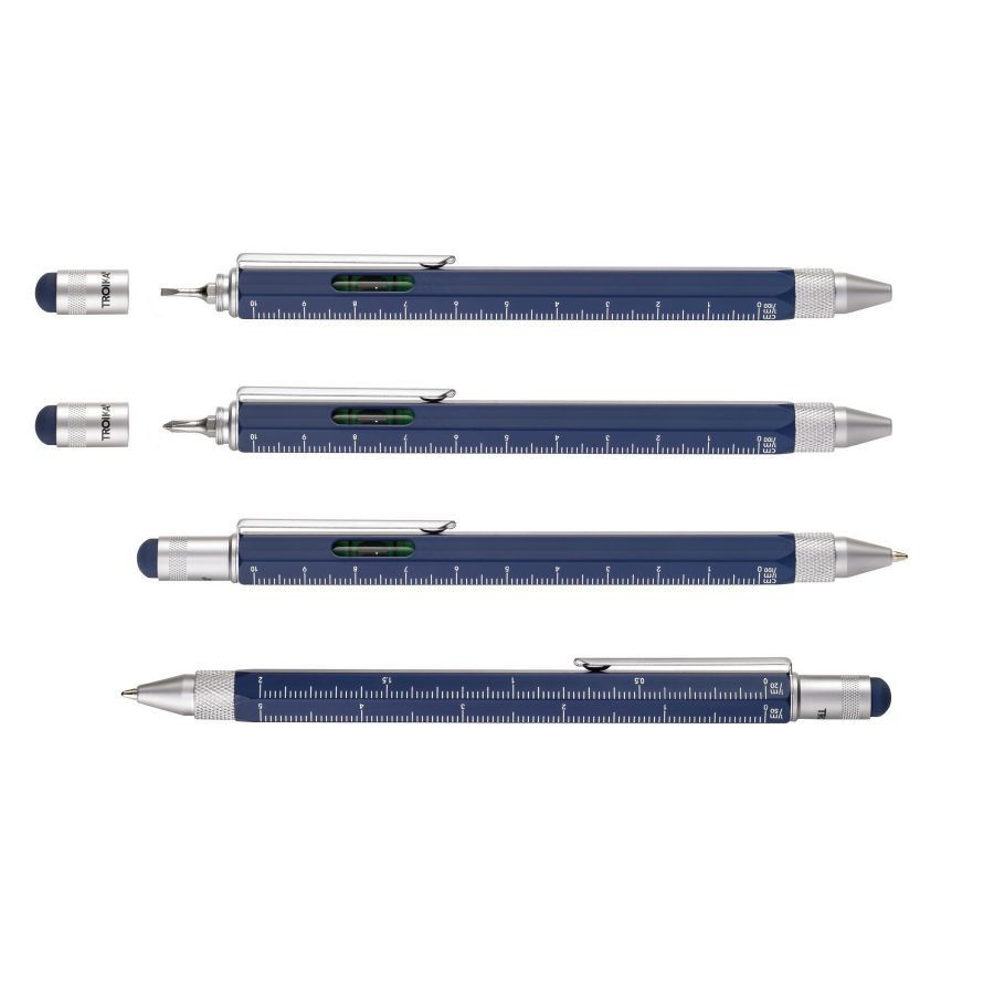Troika Multitasking-Kugelschreiber CONSTRUCTION - blau - silber-719