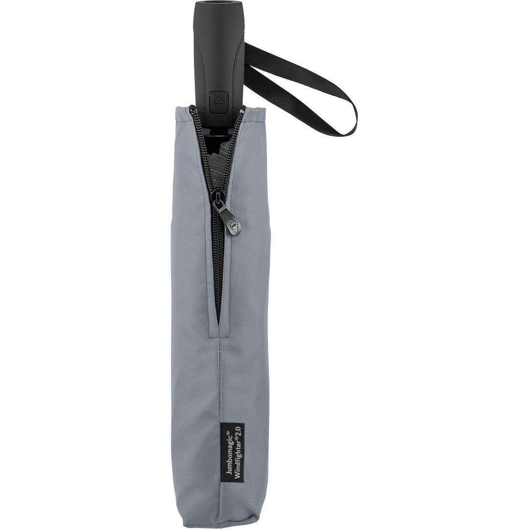 AOC-Gäste-Taschenschirm Jumbomagic® Windfighter® 2.0 mit waterSAVE® Bezug Ø123 cm - grau-550