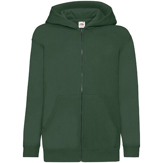 Kids´ Classic Hooded Sweat Jacket - bottle green-338