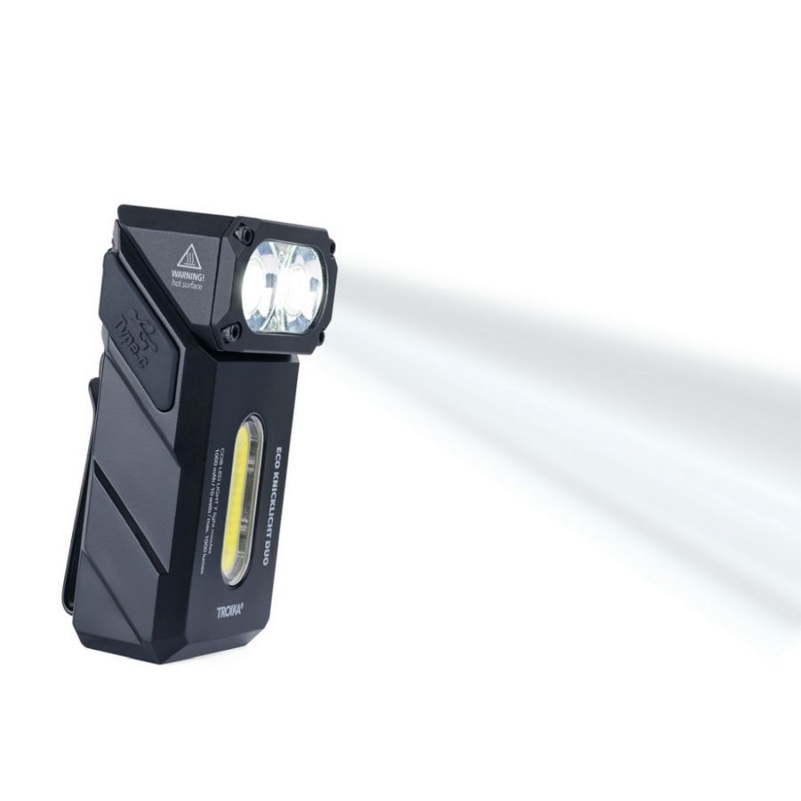 TROIKA Taschenlampe ECO KNICKLICHT DUO - schwarz-918