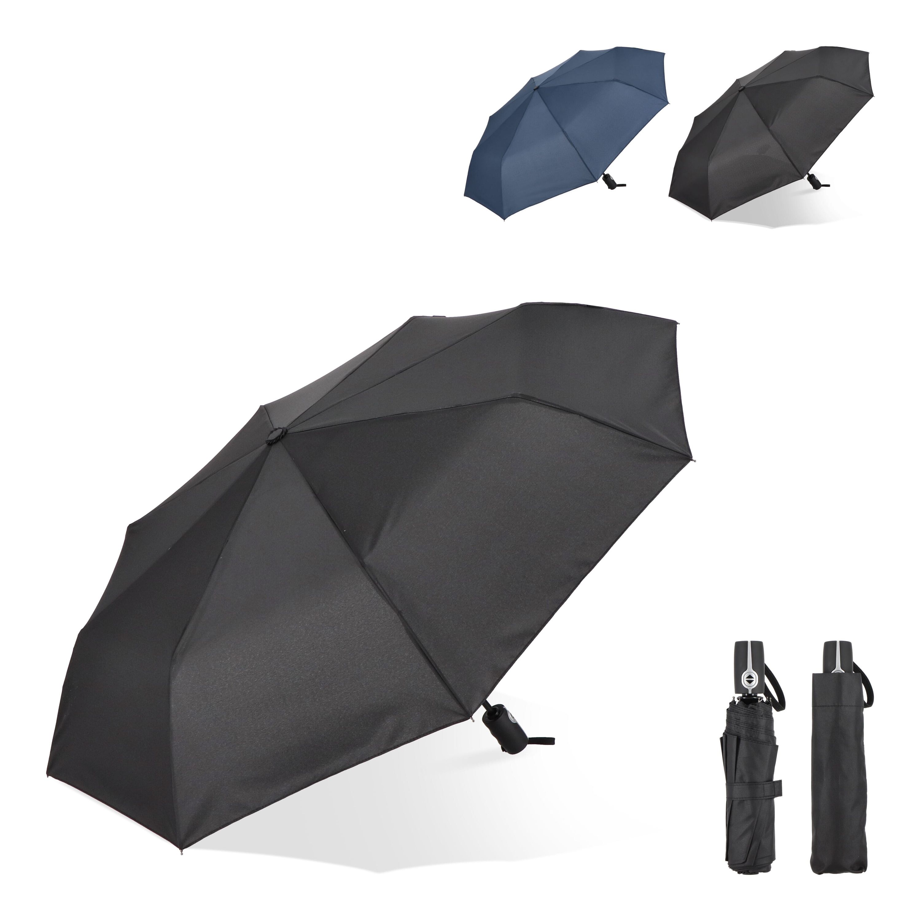 Taman Pongee 21 Faltbarer windproof Regenschirm Auto open & close - dunkelblau-93