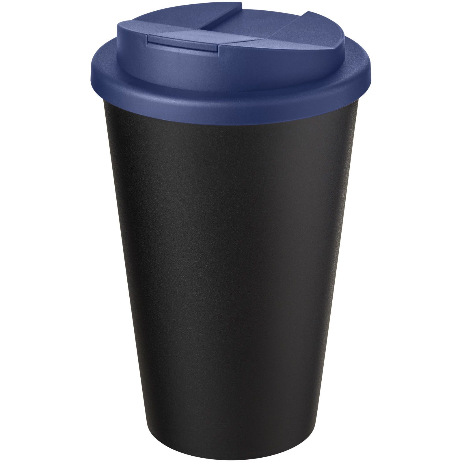Americano Eco 350 ml recycelter Becher mit auslaufsicherem Deckel - blau -  schwarz-194