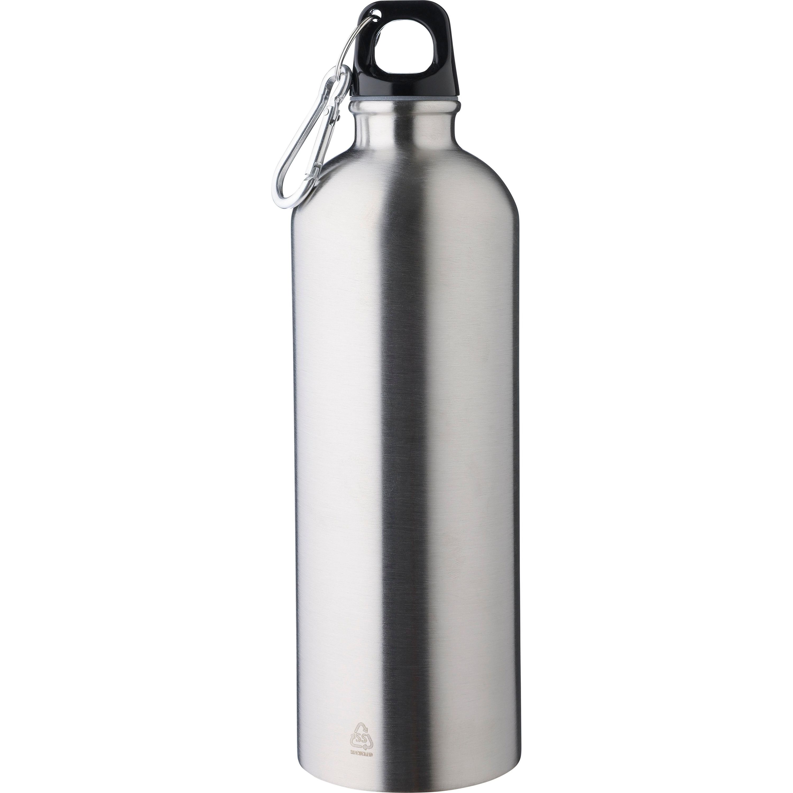 Recycelte einwandige Edelstahlflasche (750 ml) Emeric - silber-948
