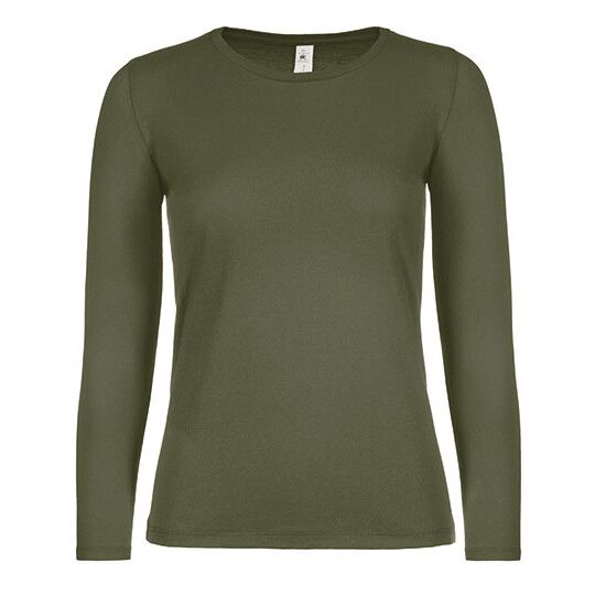 Women´s T-Shirt #E150 Long Sleeve für Damen - urban khaki - XS-52