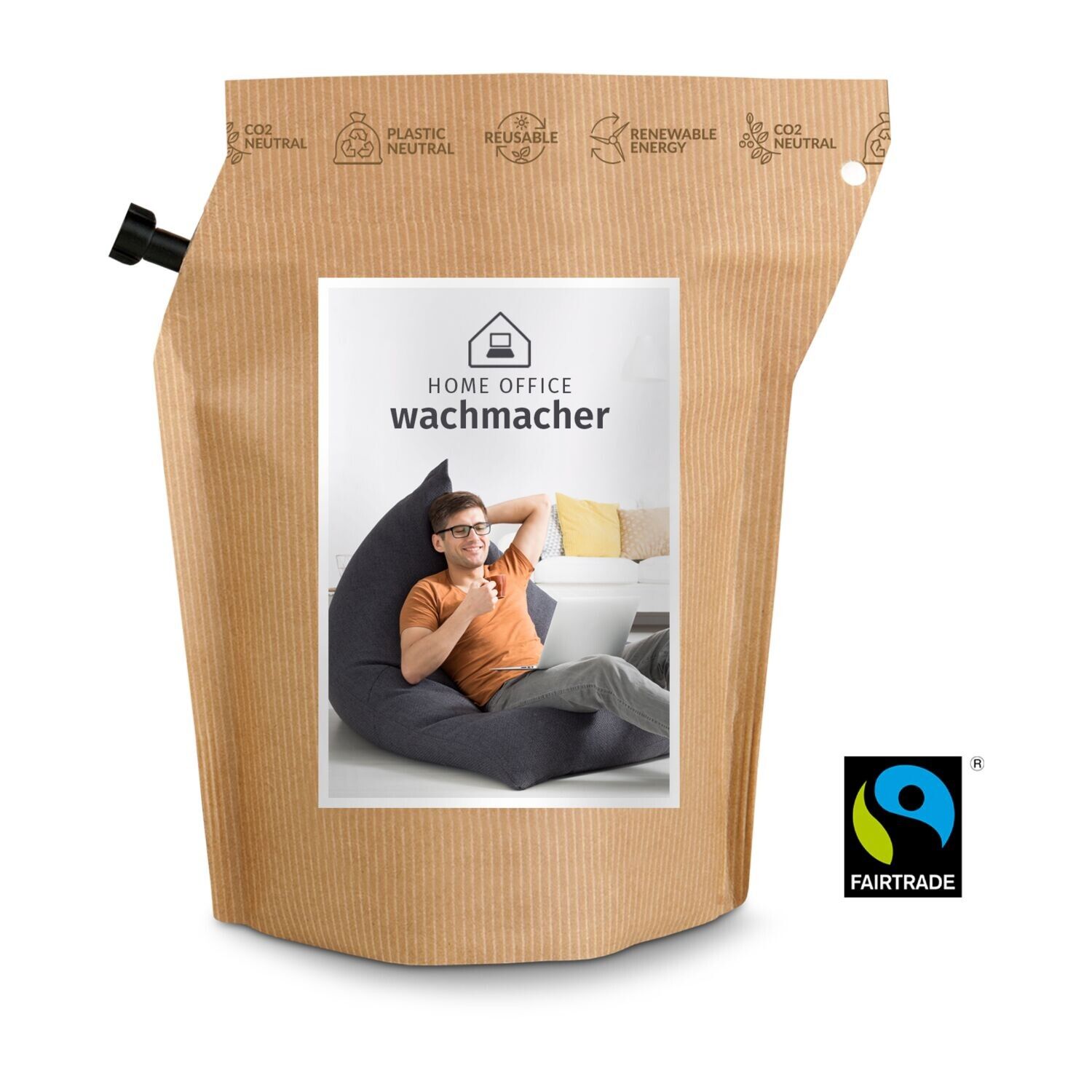 Home-Office Wachmacher Kaffee Brühbeutel Honduras, wiederverwendbar, Fairtrade-878